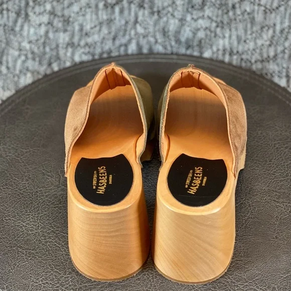 Swedish Hasbeens Suede Combo Clog Sandal Women's 38 - Picture 7 of 10